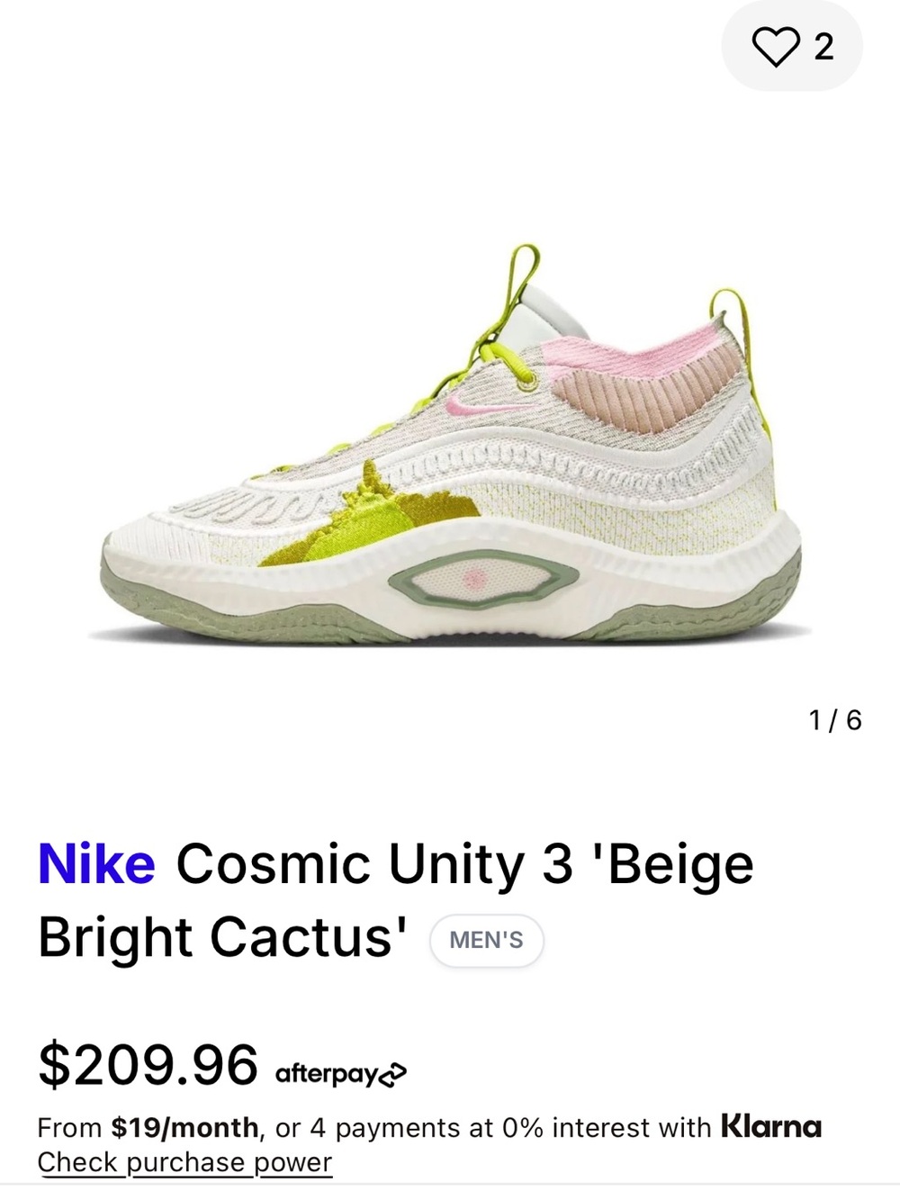Nike cosmic unity 3